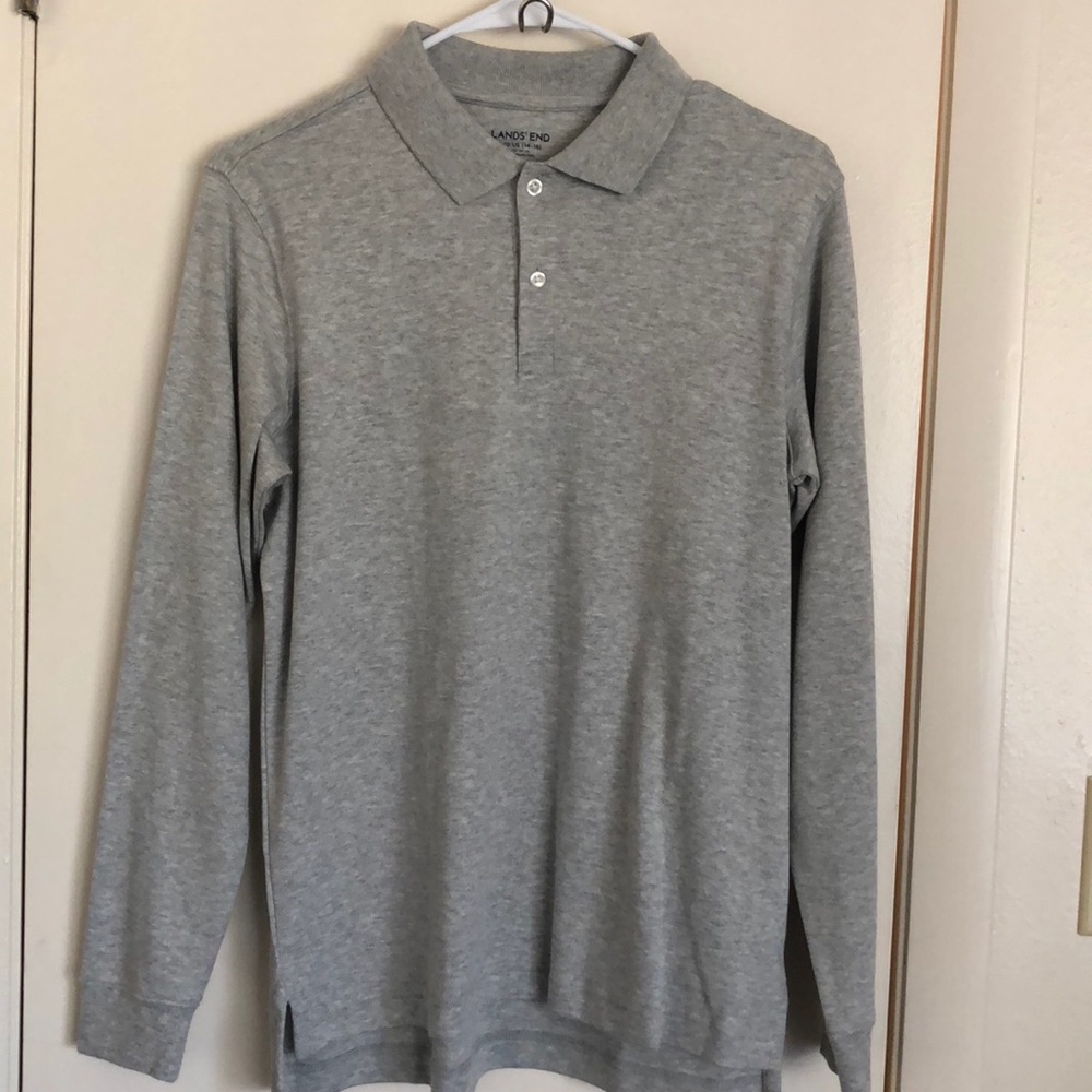 lands end grey long sleeve